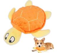 UxClishe Squeaky Sea Turtles Dog Toy, No Stuffing Plush Calming Interactive Chew Toy for Small Medium Large Dogs, Durable Soft Puppy Toys with Squeaker for Boredom Relief