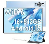 UXD Tablet 10-inch Android 15.0 Tablet, 16RAM+512GB ROM, Octa-Core /1280 * 800 HD+ IPS/4G+WiFi 6 /Bluetooth 5.0/GMS/TYPE-C/6,000mAh/5MegaPixel/OTG/3.5mm Headphone Jack/with keyboard mouse (Blue)