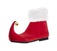 UxicRuya 1 Pair of Red Christmas Elf Shoes Funny Elf Feet Slippers for Stage Performance, EU 40