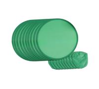UxicRuya 10Pcs Folding Fan Flying Disc Handheld Foldable Polyester Classic with Bag Summer Portable Round Fan for DIY Outdoor Activity, Green