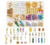 UxicRuya 129 Dreadlock Hair Jewelry Pieces for Braids Braid DIY DIY for Birthday