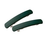 UxicRuya 2 Pieces of Jumping French Hair Clips, Rectangular Hair Barrettes for Women, green
