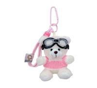 UxicRuya Adorable Animal Keychain Pendant Unique Car Accessory Gift, Pink Bear