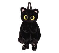 UxicRuya Adorable Feline Backpack for School and Travel - Soft and Stylish, Black