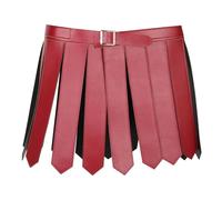 UxicRuya Ancient Roman Skirt - Authentic Costume for Historical Events, red