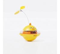 UxicRuya Angry Chick Tumbler Dispensing Interactive Treat Dispenser Pet Supply for Cats, Cat Owners, Mealtime, Indoors, Yellow