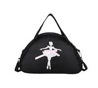 UxicRuya Ballet Dance Bag Large Capacity Girls Duffle Bag for Latin Dance Dance Recitals, Black