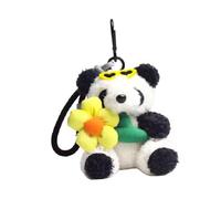 UxicRuya Cartoon Animal Keychain Panda Keyring for Purse Party Favor Gift, Yellow