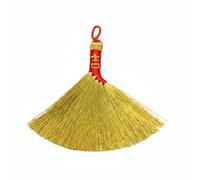 UxicRuya Children Mini Broom Handmade Decorative Broom Pendant Tassel Hanging Ornament Compact Sorghum Seedling Suitable for Display Gift Decor, Red