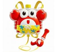 UxicRuya Children Play Sprayer Character Face Backpack Connected Hose Manual Continuous Fire Suitable for Picnic Outdoor Games, Crab In Swim Trunks Backpack Water Gun