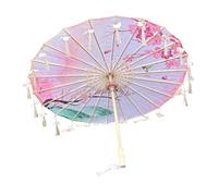 UxicRuya Chinese Umbrella with Fringe Ancient Dance Umbrella for Cosplay Performance, Style A