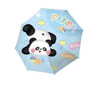 UxicRuya Folding Umbrella Portable Four-Folding Foldable Lightweight Sun Rain Umbrella, Cute Panda