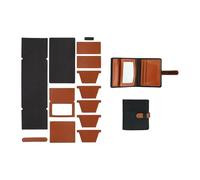 UxicRuya Handcrafted Leather Wallet Kit for Men - DIY Sewing Project, Black Brown