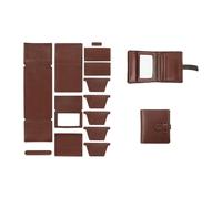 UxicRuya Handcrafted Leather Wallet Kit for Men - DIY Sewing Project, Dark Brown