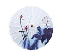UxicRuya Handmade Oriental Oil Paper Parasol, Ancient Dance Umbrella, Classic Windproof Chinese Oiled Paper Umbrella for, Style A