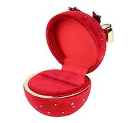 UxicRuya Jewelry Box, Elegant, Portable Storage Box with Soft Lining and Ribbon for Birthdays, Marriage Proposals, Anniversaries and Other Occasions, red for Ring