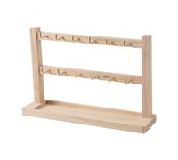 UxicRuya Jewelry Display Stand for Earrings with Hooks, Wood Rack for Bracelets And Cards, Multi, 4 Tier 12 Hooks