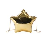 UxicRuya Lightweight Crossbody Bag for Women, Star Shape Acrylic Clutch for Events, Gold