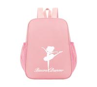 UxicRuya Lightweight, Waterproof Ballet Dance Backpack for Kids with Multifunctional Adjustable Shoulder Straps for School, Travel, and Dance Lessons, Light Pink