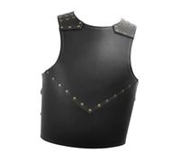 UxicRuya Medieval Chest Armor Adjustable Vest Armour for Cosplay Fancy Dress Halloween, Black