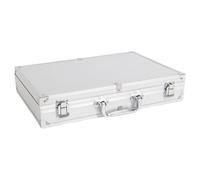 UxicRuya Men's Aluminum Alloy Watch Storage Case with 18 Slots, Elegant, Portable, Scratch-Resistant, Shockproof, and Dustproof, Silver