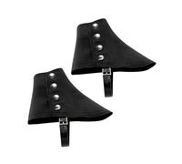 UxicRuya Men's Gangster Spats Photo Props Costume Steampunk Medieval Pirate Boot Covers, Black