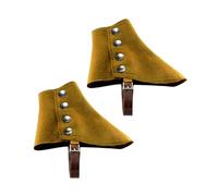 UxicRuya Men's Gangster Spats Photo Props Costume Steampunk Medieval Pirate Boot Covers, Brown