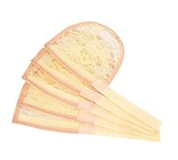 UxicRuya Set of 5 Elegant Lace Hair Nets for Stylish Tail Hair Buns And Afro Puff Hairstyles, cream color