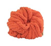 UxicRuya Wool Yarn Chunky Polyester Material Thick Hand Knitted Cushion Rug Tapestry Hand Knit Home Use, Orange Red