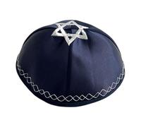 UxicRuya Yamaka Hat, A Classic Soft Round Cap for Celebrations, Parties And Everyday Life, Navy