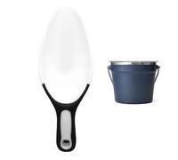 UXIETIN Rambler Ice Bucket Scoop Compatible with Yeti,Food grade PP Ice Scoop with Soft Grip Handle and Hanging Hole Compatible with YETI Rambler Beverage Bucket,Ice Maker