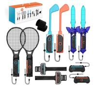 Uxilep Switch Sports Games Accessories Bundle for Nintendo Switch 2 (2025),12 in 1 Family Party Pack for Switch 2 Accessories Kit with Tennis Rackets,Golf Clubs,Chambara Swords,Leg Straps & Joycon