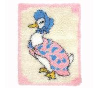 UXIYI Latch Hook Kits for Adults,Pre-Printed Canvas DIY Rug Making Kit Crochet Yarn Kits for Beginners,Crafts Carpet for Home Decoration Festival Gift,Duck,20.5''x15''