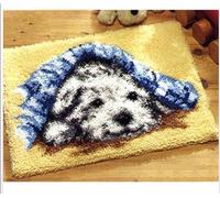 UXIYI Latch Hook Kits for Adults,Pre-Printed Canvas DIY Rug Making Kit Crochet Yarn Kits for Beginners,Crafts Carpet for Home Decoration Festival Gift,Dog,20.5''x15''
