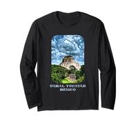 Uxmal Yucatan Mexico Main Mayan Pyramid Long Sleeve T-Shirt