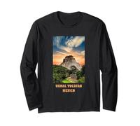 Uxmal Yucatan Mexico Main Mayan Pyramid Long Sleeve T-Shirt