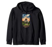 Uxmal Yucatan Mexico Main Mayan Pyramid Zip Hoodie