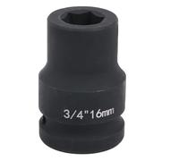 Uxney 3/4" Drive 16mm Impact Socket，6-Point Chrome Molybdenum Steel, for Heavy-Duty Truck and Automotive Repair, Metric