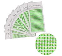 Uxney 8 Sheets Rhinestone Stickers,3584 Pcs Gem Stickers for DIY Face Eyes Makeup Hair(Green-3/4/5/6mm)