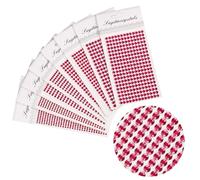 Uxney 8 Sheets Rhinestone Stickers,3584 Pcs Gem Stickers for DIY Face Eyes Makeup Hair(Rose Red-3/4/5/6mm)