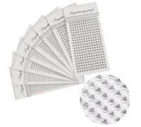 Uxney 8 Sheets Rhinestone Stickers,3584 Pcs Gem Stickers for DIY Face Eyes Makeup Hair(Silver-3/4/5/6mm)