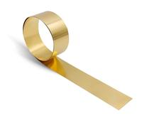 Uxney Brass Sheet Roll, Gold Foil Sheets 1000mm x 50mm x 0.2mm for Electrical Repairs, Model Making, Craft Projects - DIY Metal Sheets
