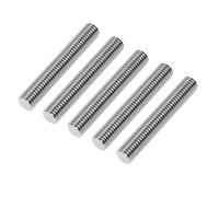 Uxney M8 x 1.25 x 50mm Fully Threaded Rod, 304 Stainless Steel All Thread Stud, High Strength Corrosion Resistant for Furniture, Machinery, DIY Projects（5 Pack）