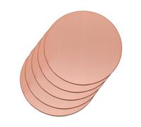 Uxney Round Copper Plate, 100 mm Diameter, 1.5 mm Thick Copper Metal Sheet for Crafts, DIY, Jewellery, Electrics, Repair, Industry (5 Pieces)