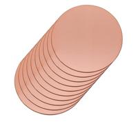 Uxney Round Copper Plate, 20 mm Diameter, 1 mm Thick Copper Metal Sheet for Crafts, DIY, Jewellery, Electrics, Repair, Industry (10 Pieces)