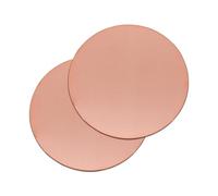 Uxney Round Copper Plate, 200 mm Diameter, 2 mm Thick Copper Metal Sheet for Crafts, DIY, Jewellery, Electrics, Repair, Industry (2 Pieces)