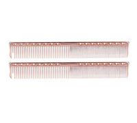 Uxsiya 2pcs Haircut Comb Professional Stainless Steel Hair Salon Comb Hairdressing Comb Styling Tool for Hairdressing and Hair Cutting(Rose Gold)