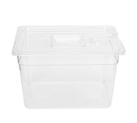 Uxsiya Foldable 11L Sous Vide Container with Lid, Food Grade PC, Transparent, 11L Capacity