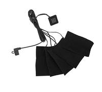 Uxsiya USB Electric Cloth Heater Adjustable Temperature Warmer Tool with 5 Heater Pads for Outdoor Winter Camping Night