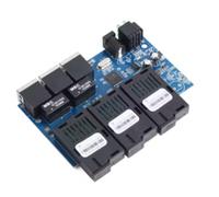 Uxsjakjsd 100M PCBA Board Fiber Optic Media Converter 3 RJ45 to 3 SC Optic Connector 20KM Ethernet Switch 1310nm/1550nm 2A+1B Port